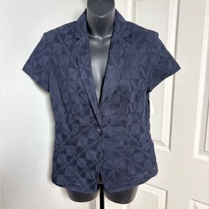Talbots Dark Blue Textured Blazer